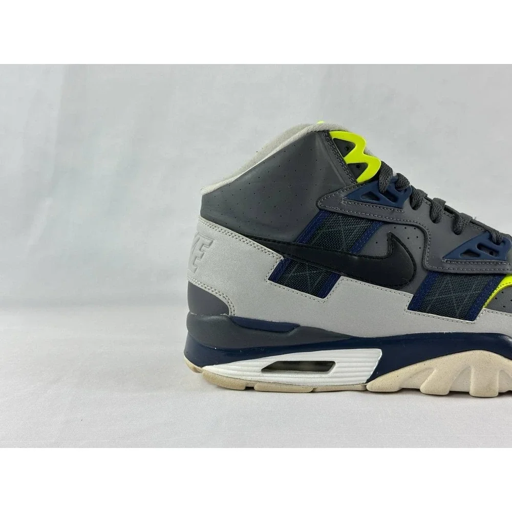 Nike Air Trainer SC High Gray Navy 2013 Seahawks Men Size 12 Shoes 302346-007